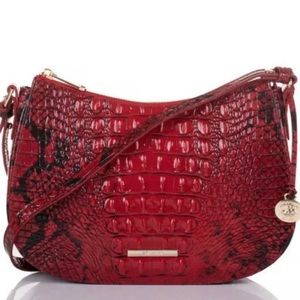 Brahmin Shayna Lipstick Ombre Melbourne collection Genuine Leather Crossbody